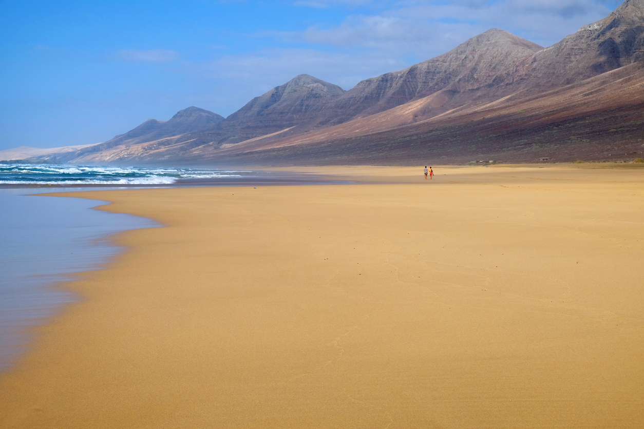 Beach Cofete On Fuerteventura, Spain.