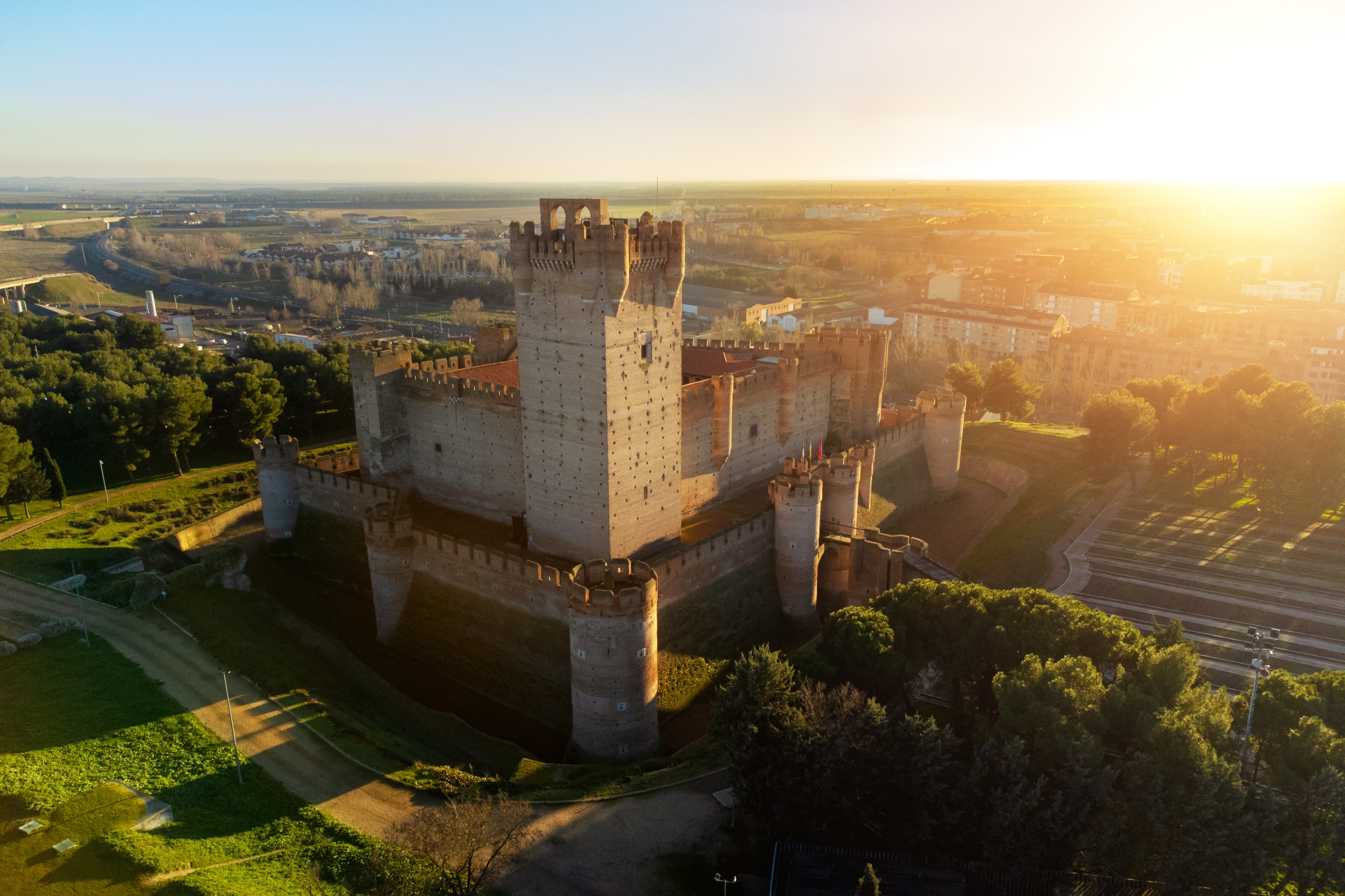 Aerial,View,Of,The,Medieval,Castle,Of,La,Mota,In