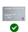  Qatar Privilege Club Silver card